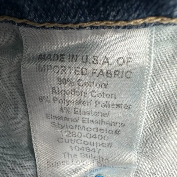 Current/Elliot Womens Stiletto Skinny Jean Distressed Made in USA Size 26 - Picture 6 of 14